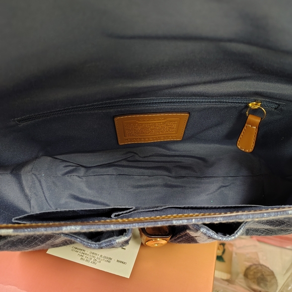 Coach Blue and Brown Crossbody Bag - Picture 5 of 12